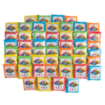 Non-Toxic Holi Color Powder - Pack of 50