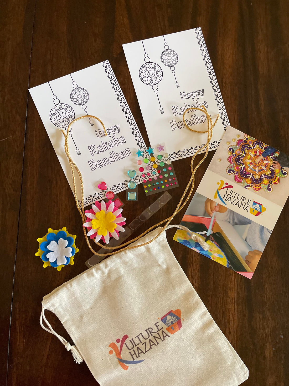 Make Your Own Rakhi Kit - makes 2 Rakhis