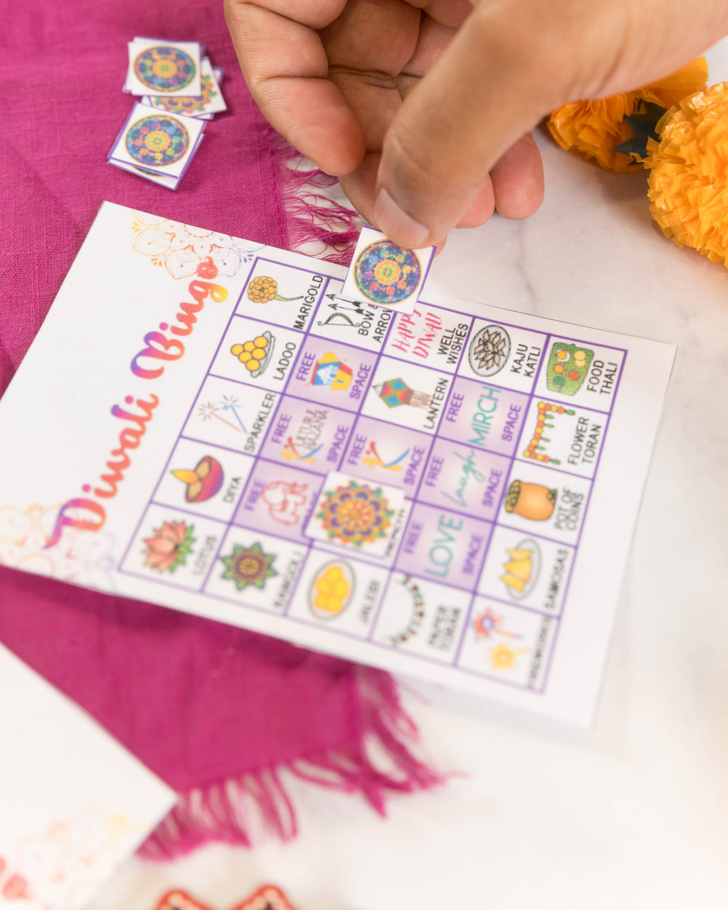 Diwali Bingo Game Printable