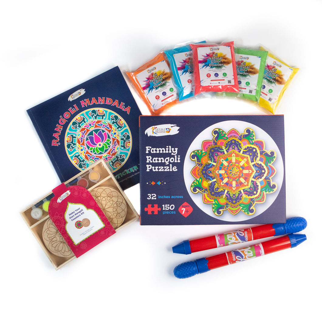 Holi Deluxe Kit - Colors, Activities and Puzzle