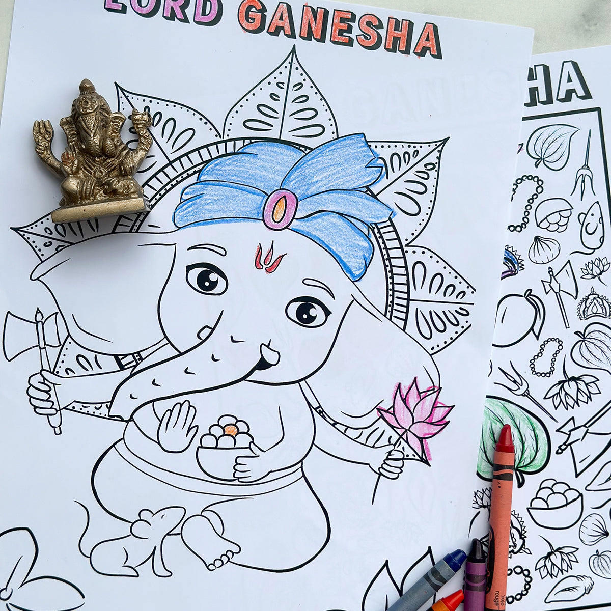 Ganesha Coloring Sheet - FREE Printable