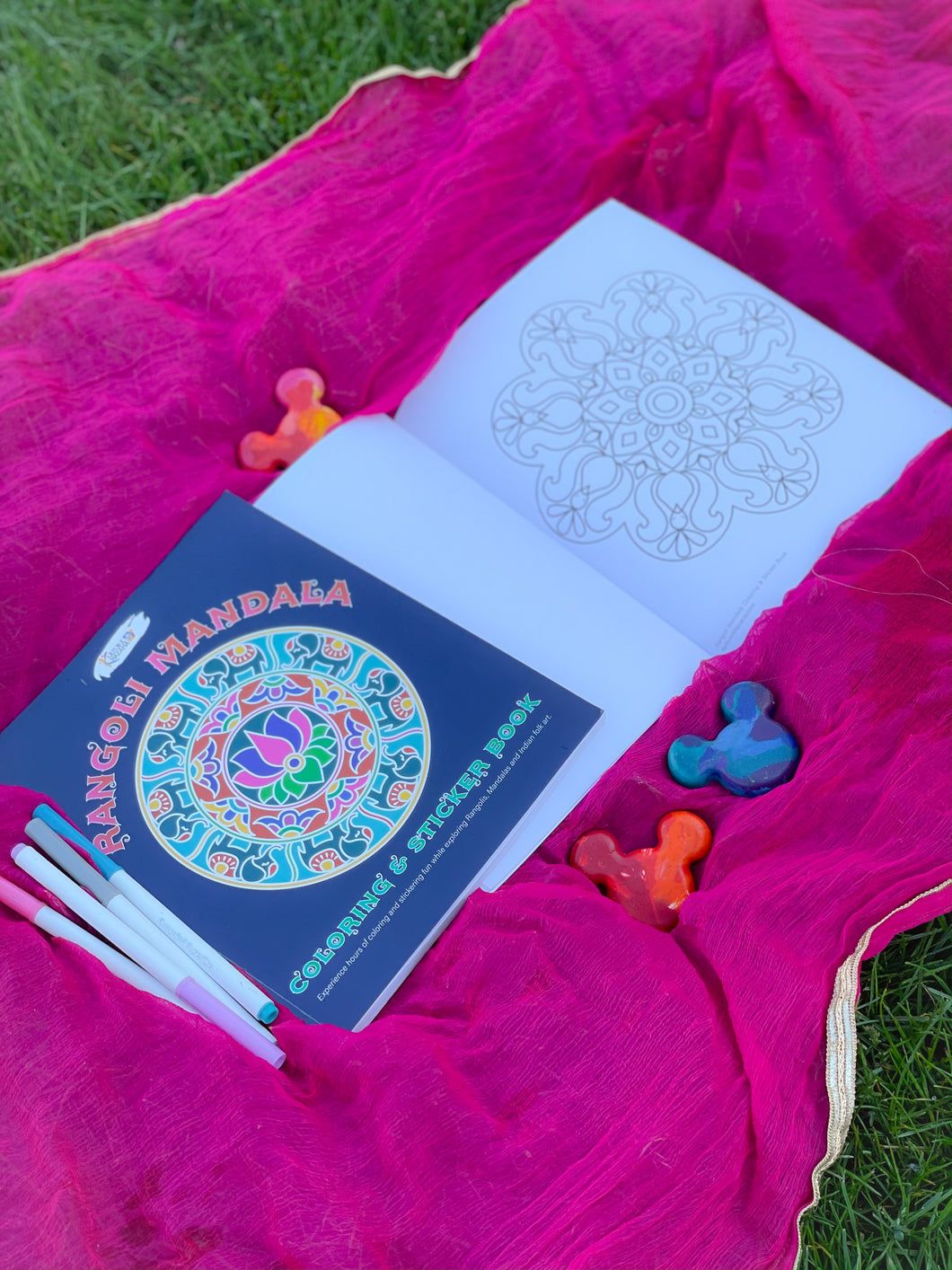 Rangoli Mandala Coloring & Sticker Book
