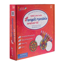 Load image into Gallery viewer, Make Your Own Rangoli Mandala Sand Art Kit - 4 cardboard coasters
