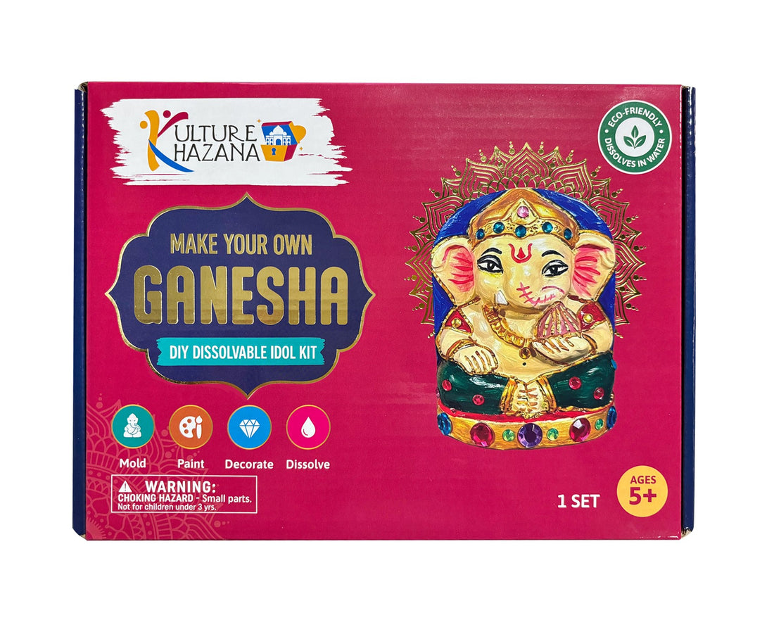 Make Your Own Ganesha Kit — Eco-Friendly, Water-Soluble Clay Idol for Ganesh Chaturthi