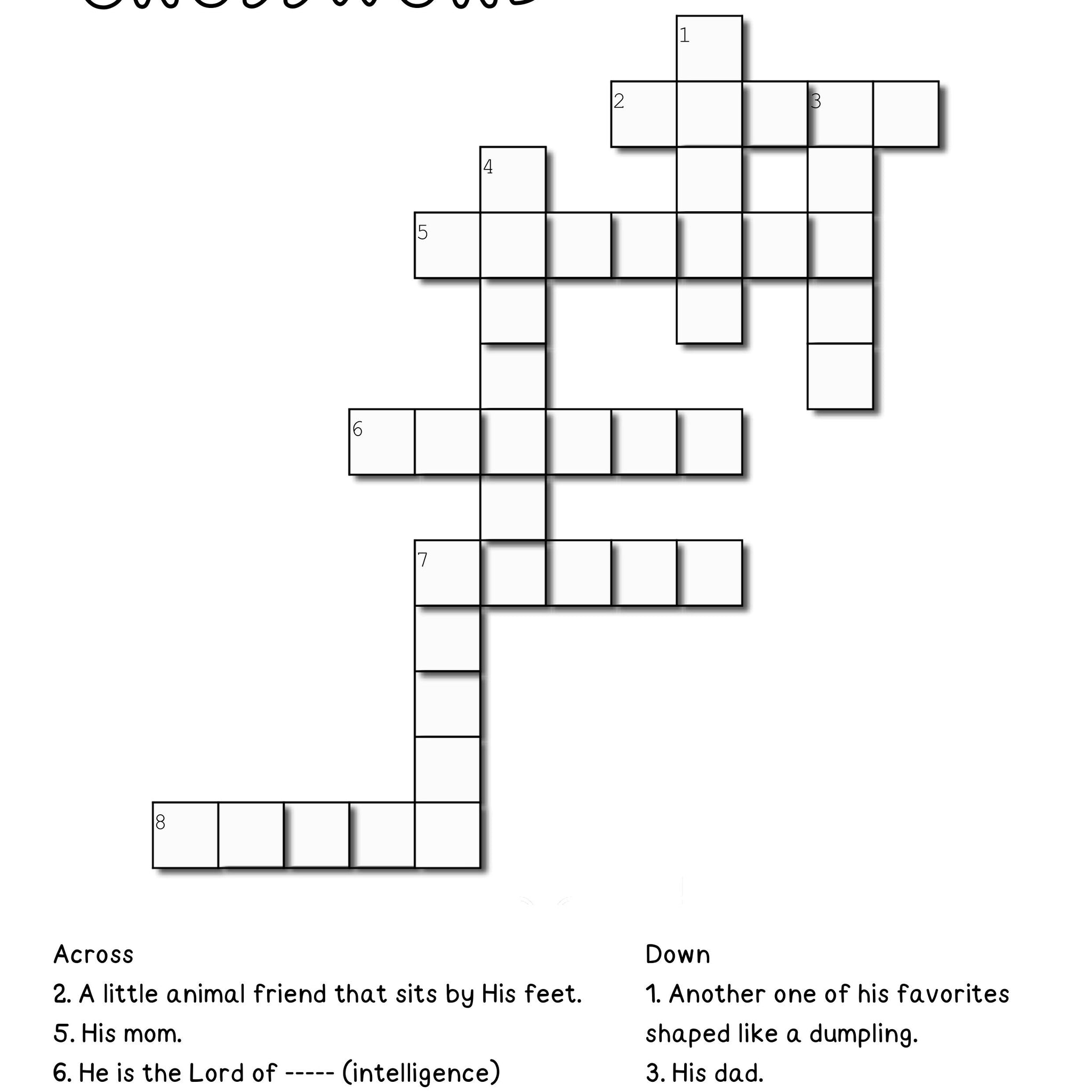 Ganesha Crossword Puzzle - Fun Kids game