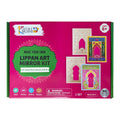Kulture Khazana Make Your Own Lippan Art Mirror Kit box, a DIY Indian mirror mosaic craft kit for kids