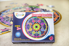 Load image into Gallery viewer, Rangoli Mandala Circular Floor Puzzle - 48 pcs
